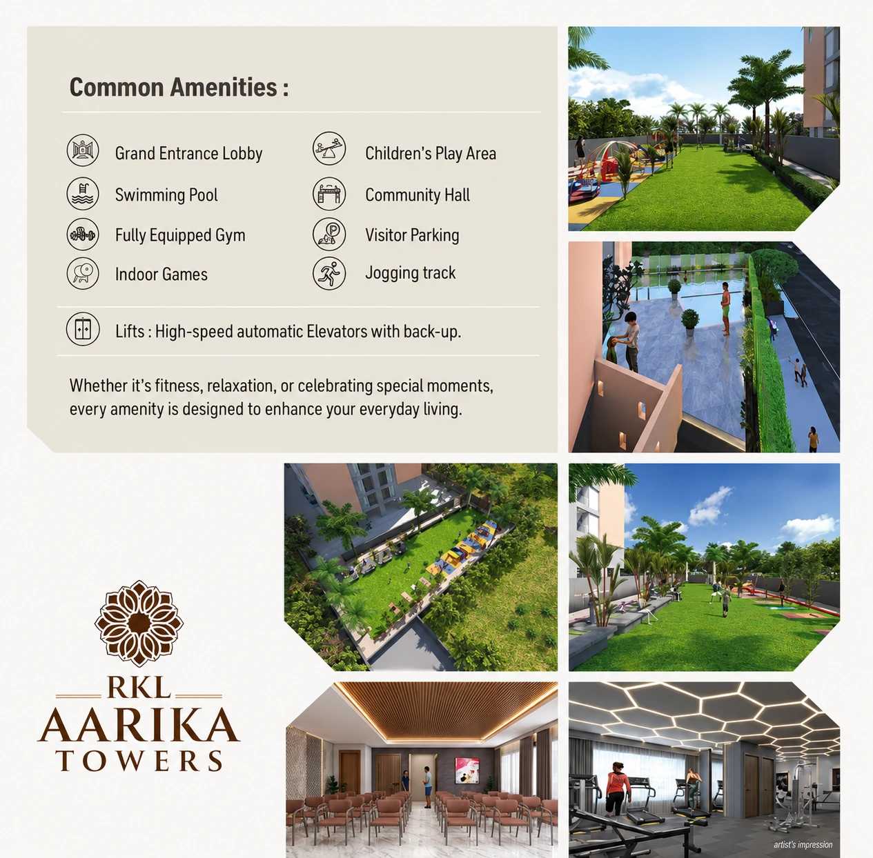AARIKA TOWERS AMENITIES CHARHOLI